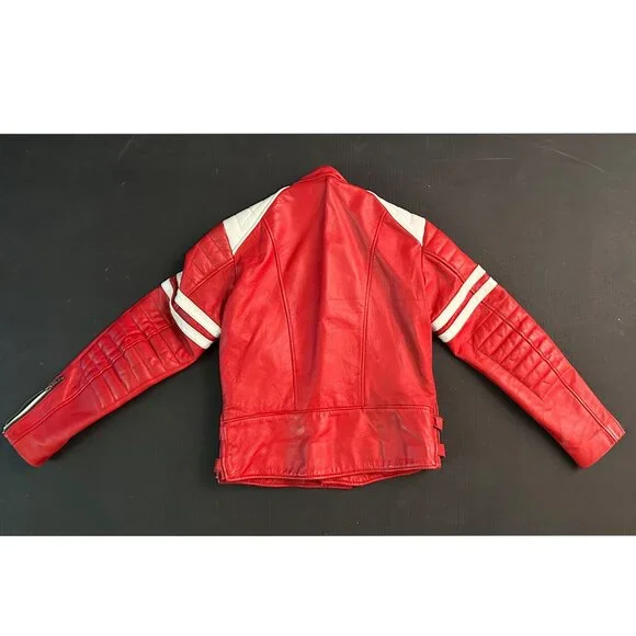 Vintage 80's Echtes Leder Motorcycle Jacket